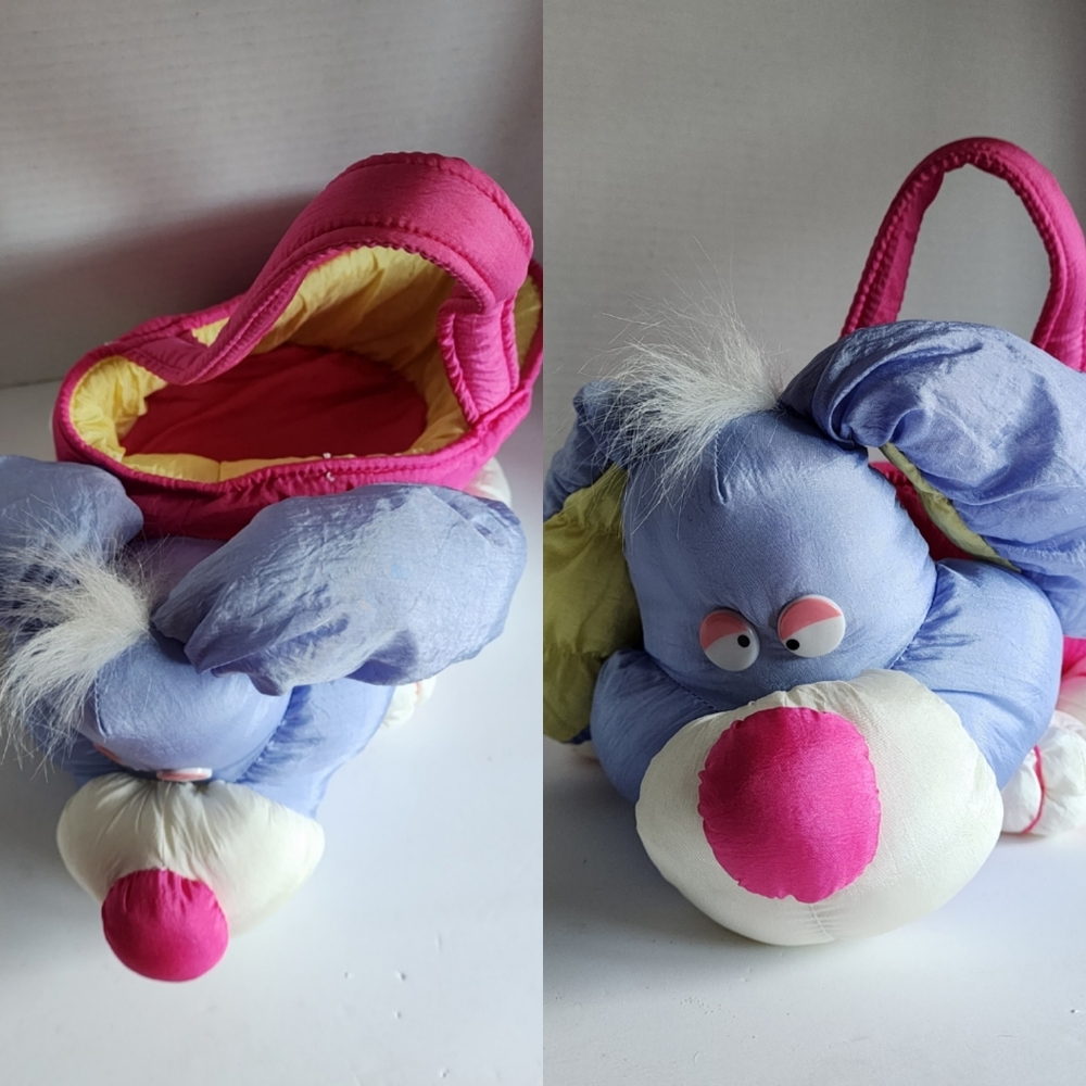 Vintage 1980s TB Trading Co Nylon Rabbit Easter Basket